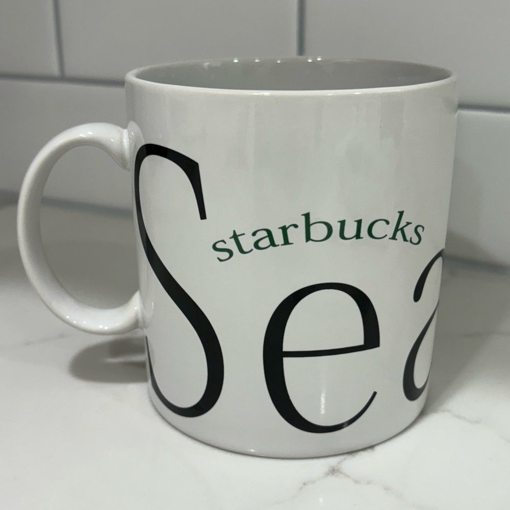 Starbucks 1994 Seattle City‎ Mug Green Space Needle Thailand Vintage Rare